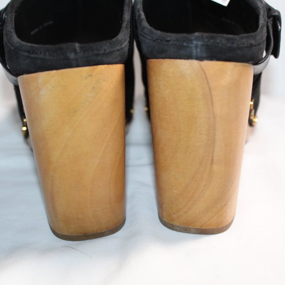 Veronica Beard Black and Tan Mules - Picture 4 of 7
